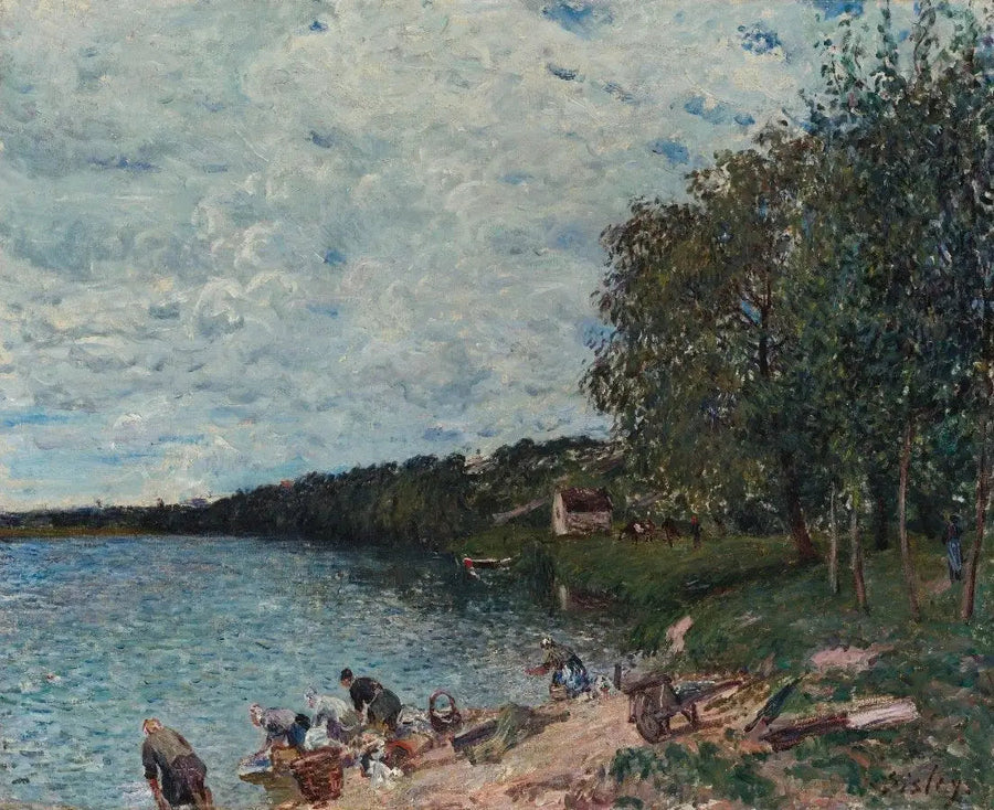 Vaskekoner Nær Champagne - Alfred Sisley