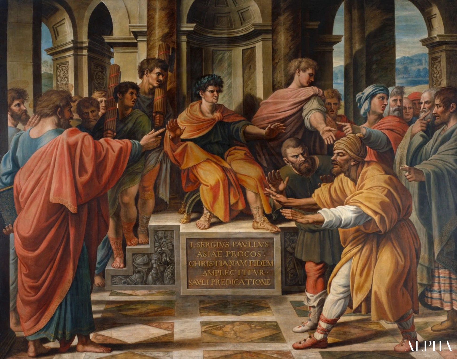 L'aveuglement d'Elymas - Raphaël (peintre) - Reproductions de tableaux et peintures haut de gamme