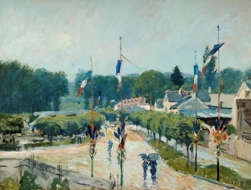 14. juli i Marly - Alfred Sisley