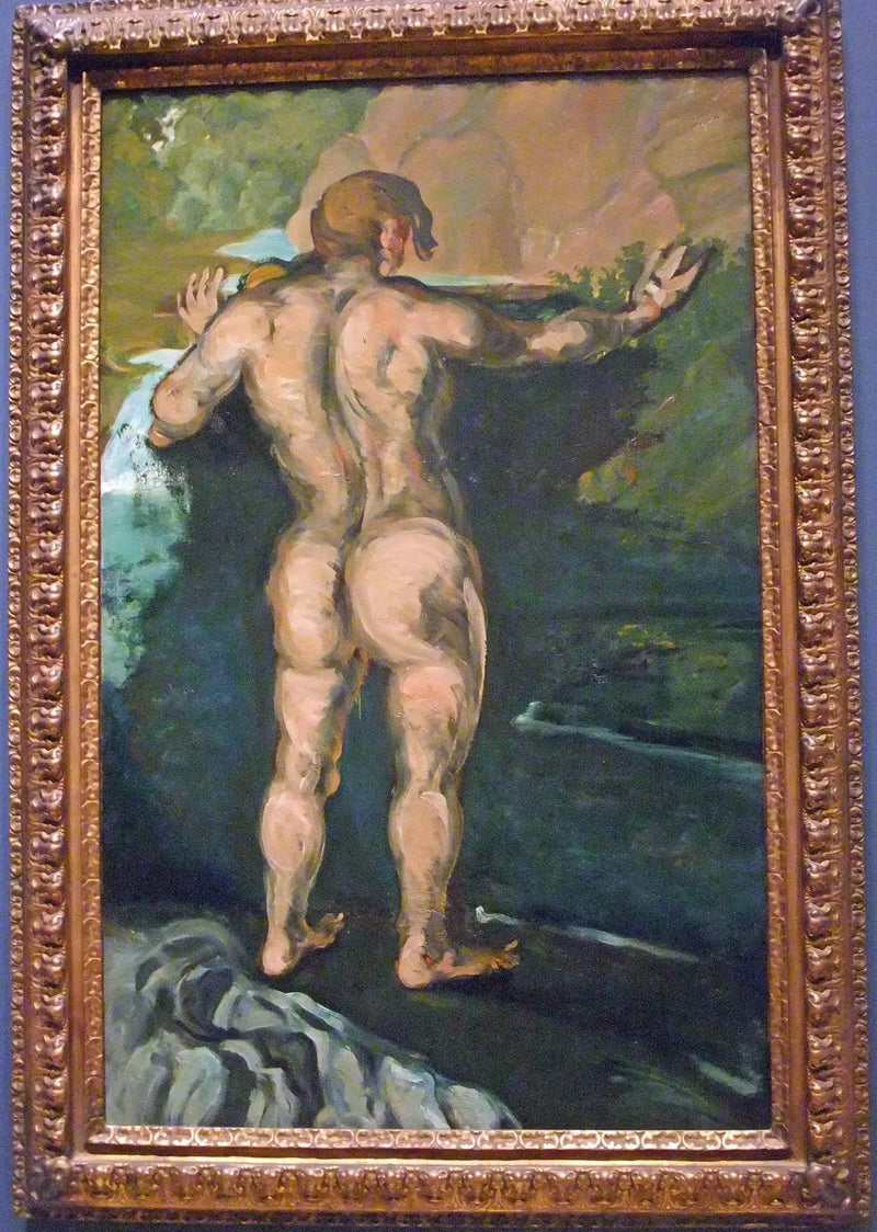 Bader ved steinen - Paul Cézanne