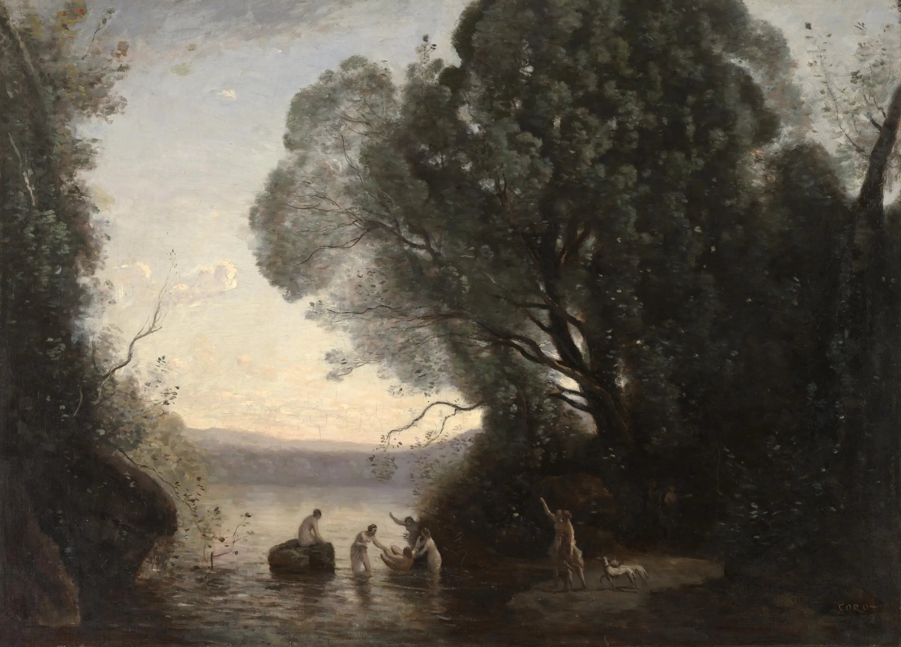 Le Bain de Diane - Jean-Baptiste Camille Corot - Alpha Reproduction