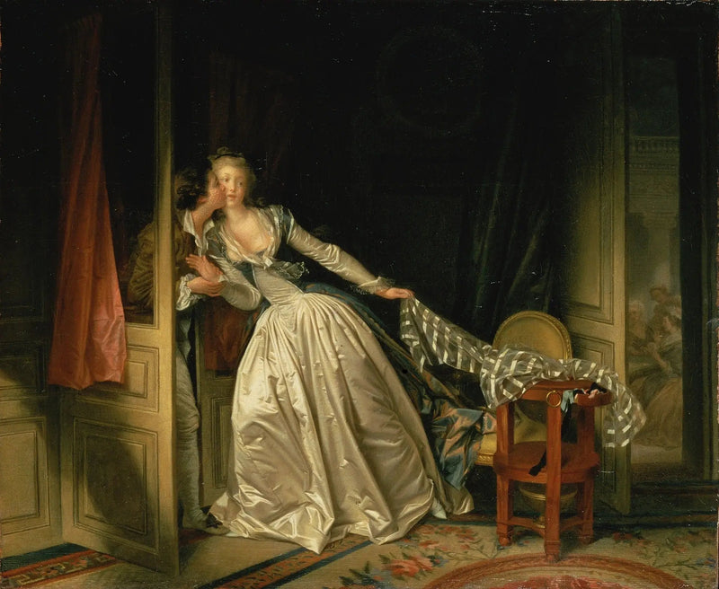 Det hemmelige kyss - Jean-Honoré Fragonard