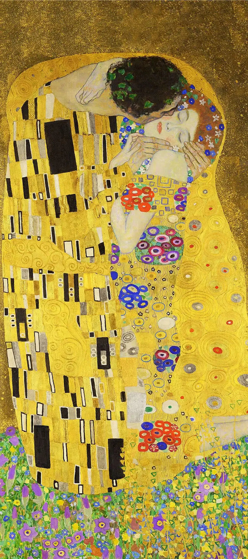 💛 Kyss (Detalj II) – Gustav Klimt (1907–1908)