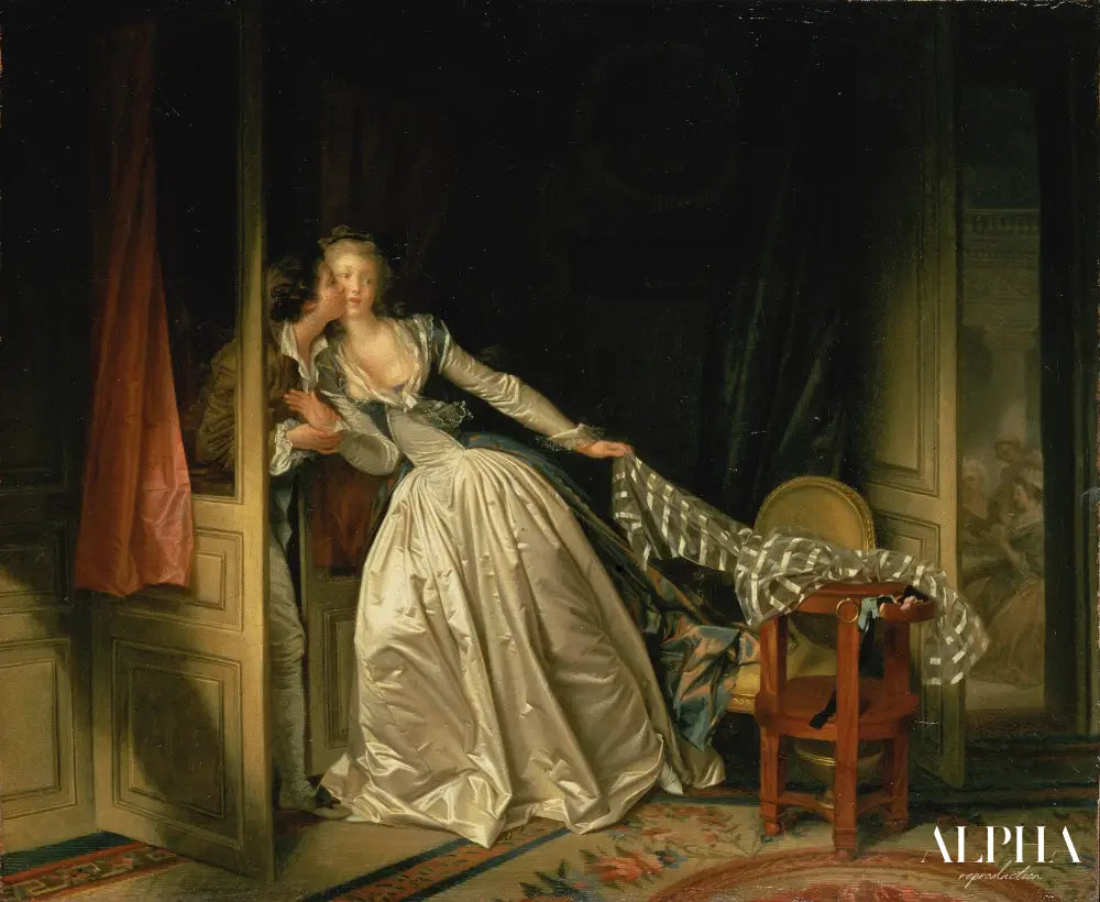 Le baiser volé - Jean-Honoré Fragonard - Reproductions de tableaux et peintures haut de gamme