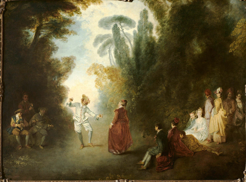 Den landlige dansen - Antoine Watteau