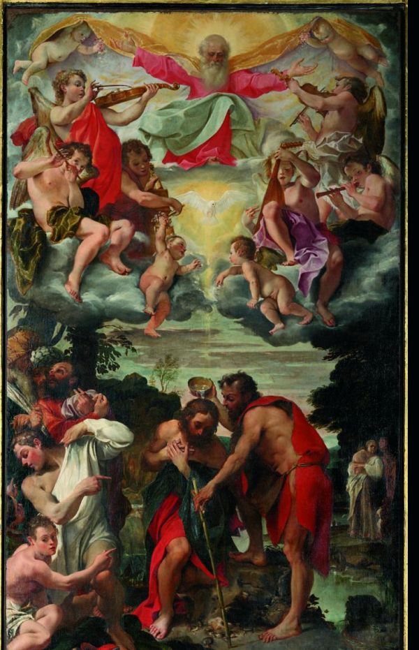 Dåpen av Kristus - Annibale Carracci