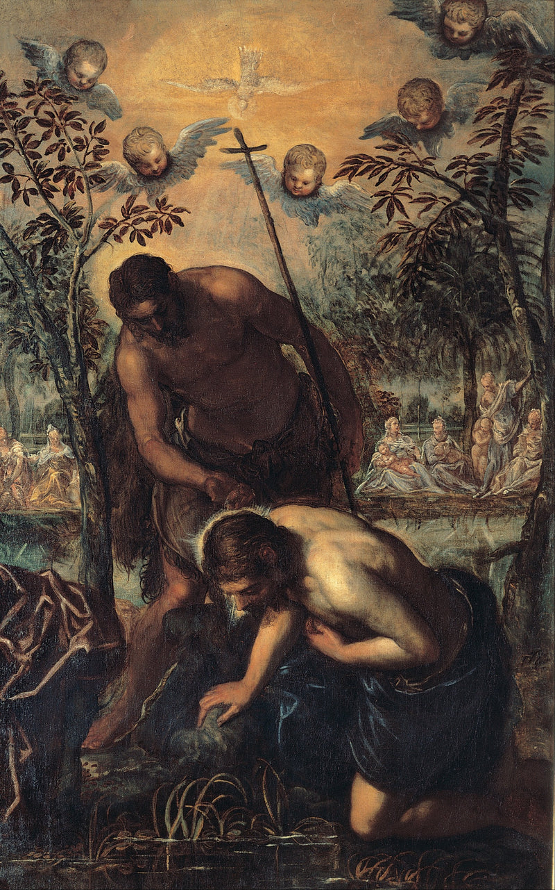 Dåpen av Kristus - Jacopo Tintoretto