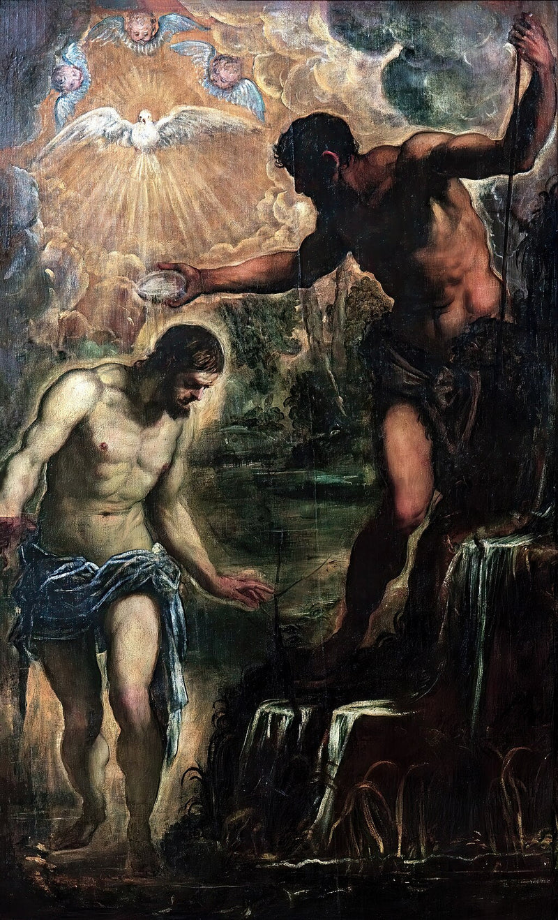 Dåpen av Kristus - Jacopo Tintoretto