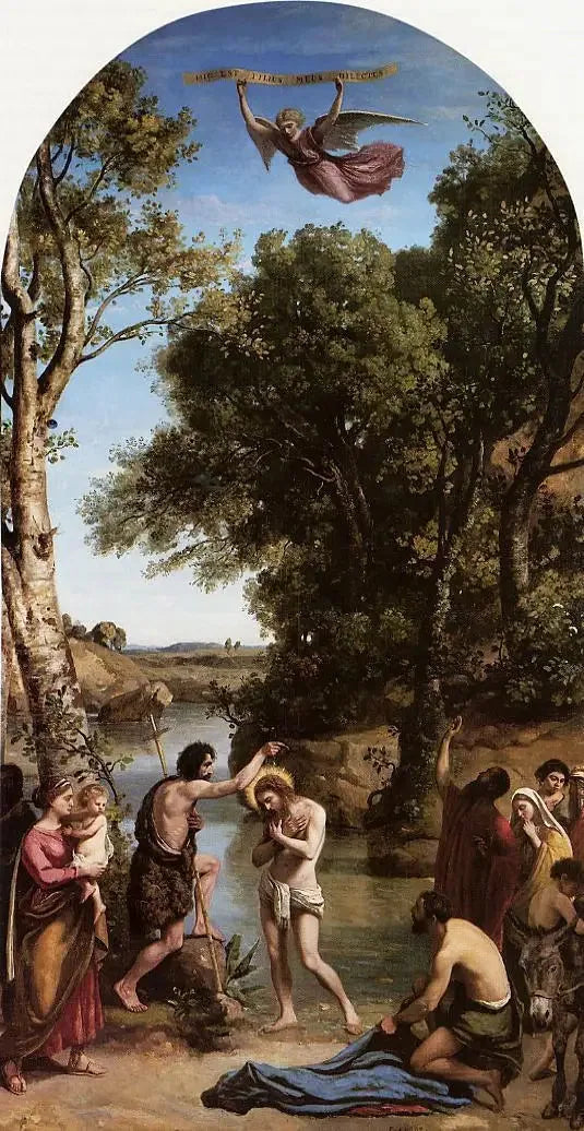 Dåpen av Kristus - Jean-Baptiste Camille Corot