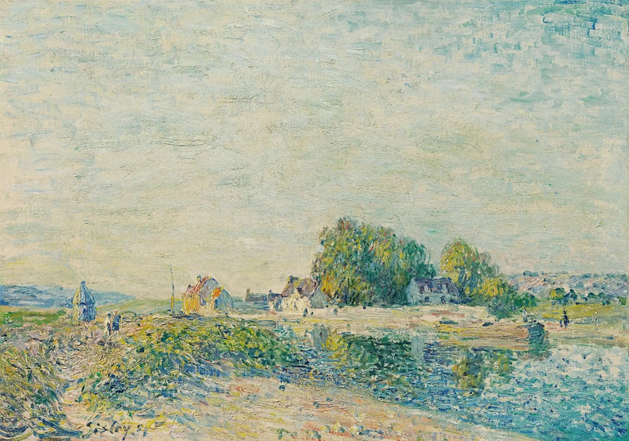 Dammen ved Loing-kanalen i Saint-Mammès - Alfred Sisley