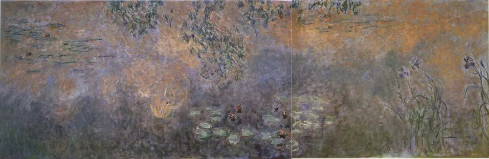 Le Bassin aux nymphéas avec iris - Claude Monet image 1 reproduction artisanale de tableau