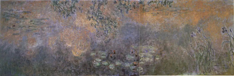 Nymfebasseng med iris - Claude Monet