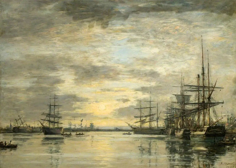 Basseng av Eure i Havre - Eugène Boudin
