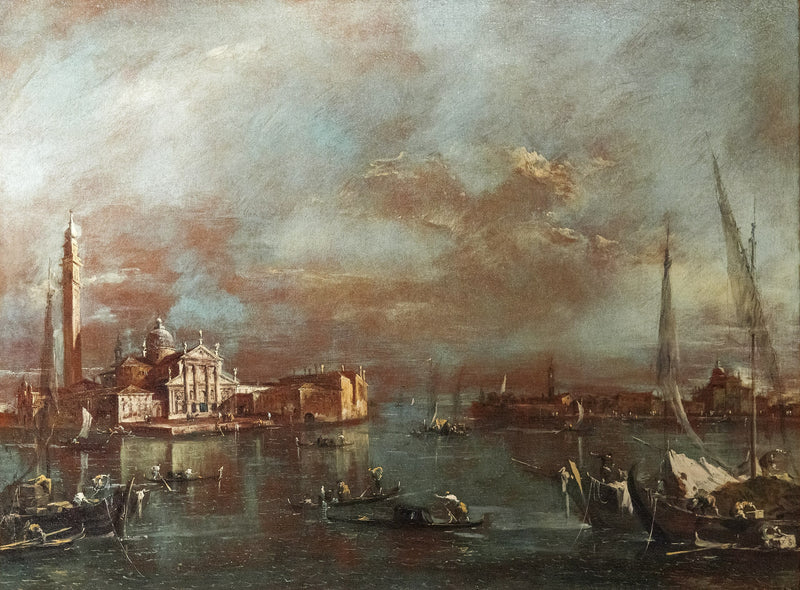 Saint-Marc-bassenget med øya San Giorgio og Giudecca - Francesco Guardi