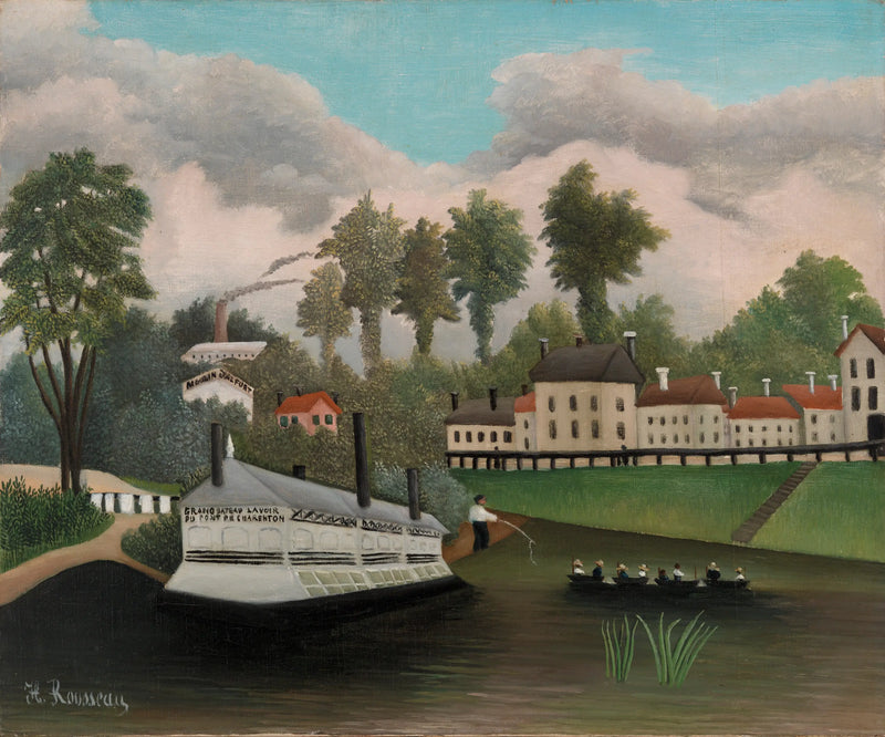 Båten-atelier ved Charenton-broen - Henri Rousseau