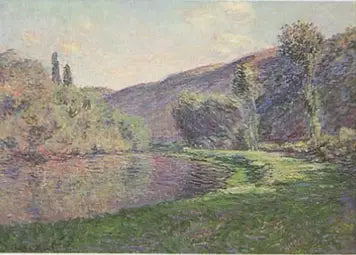 Le Bras de Jeufosse, effekt av sen ettermiddag - Claude Monet
