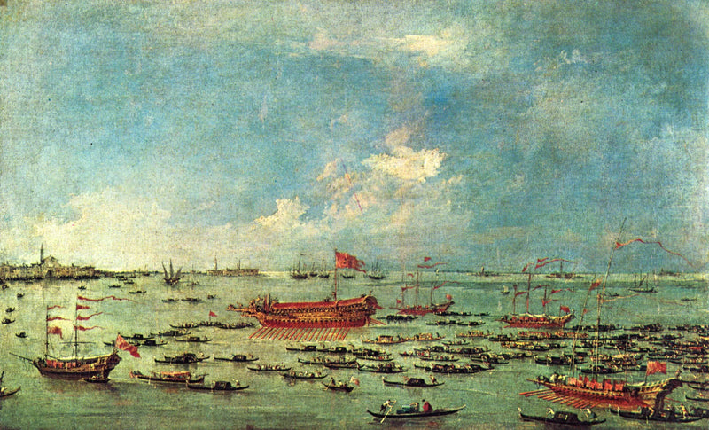 Bucentaure nær San Nicolò di Lido - Francesco Guardi
