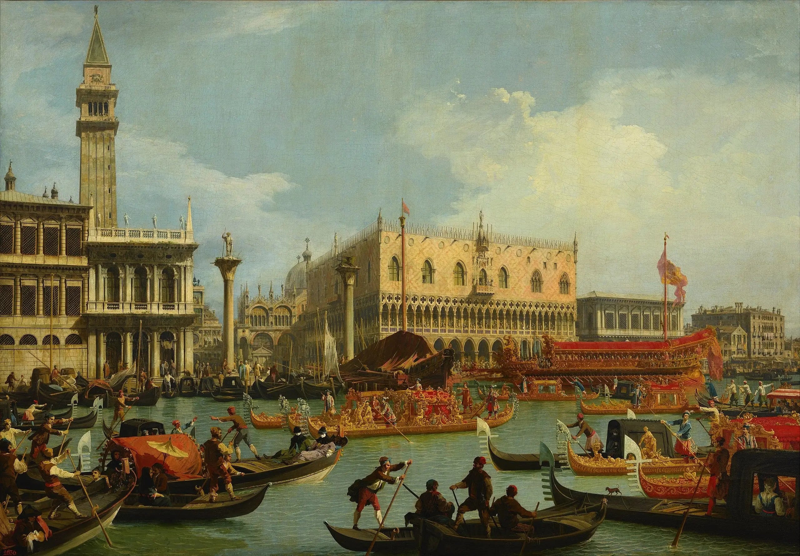 Le Bucentaure retournant au Môle le jour de l’Ascension - Canaletto - Alpha Reproduction