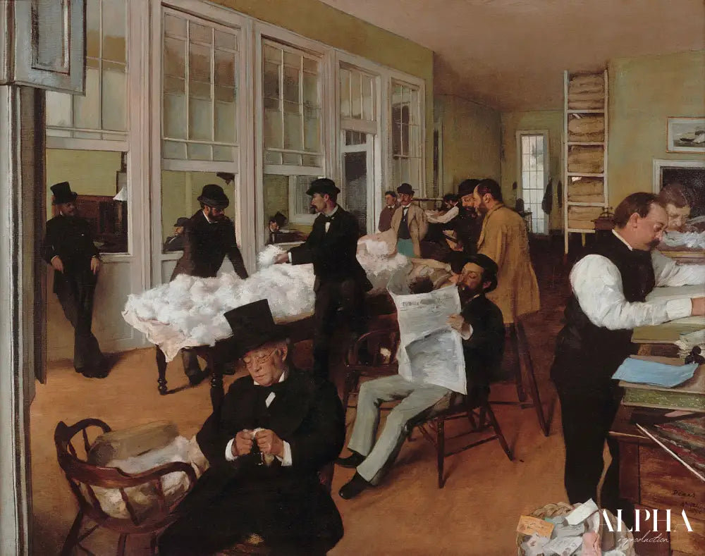 Le Bureau de coton à La Nouvelle-Orléans - Edgar Degas - Reproductions de tableaux et peintures haut de gamme