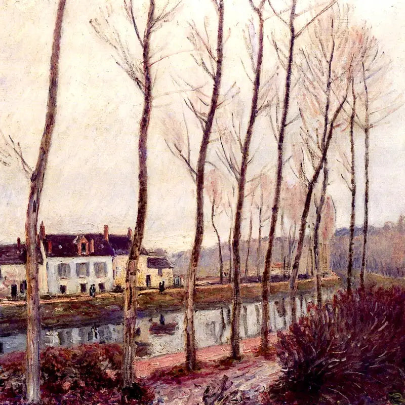 Kanalen Loing om vinteren - Alfred Sisley