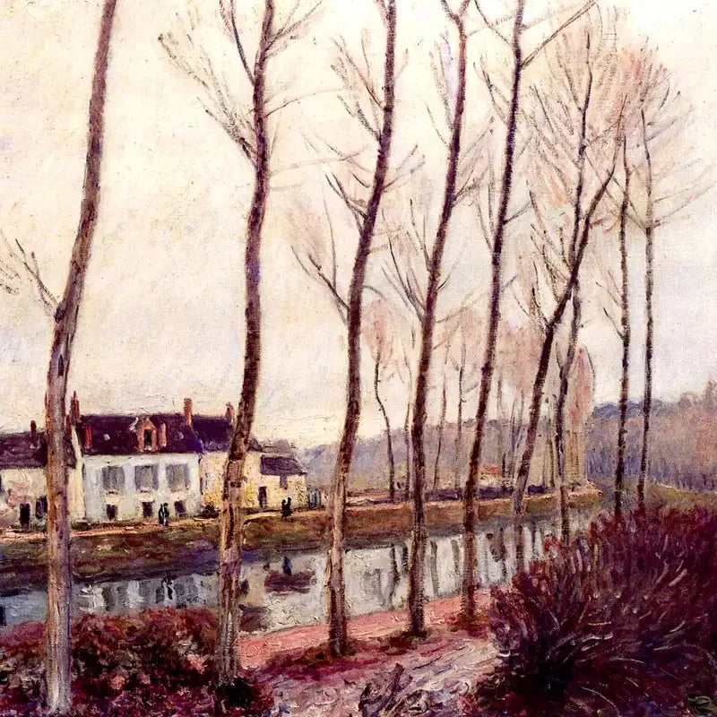 Kanalen Loing om vinteren - Alfred Sisley