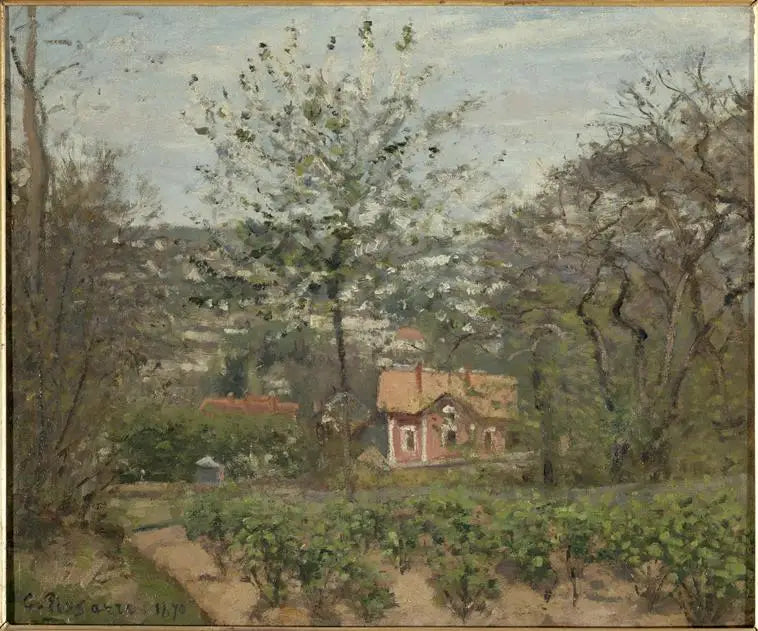 Hytte, det Rosa Huset - Camille Pissarro