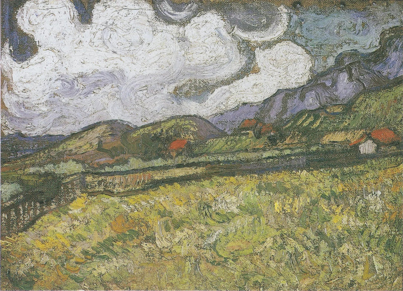 Hveteåkeren bak Saint-Paul sykehuset, Saint-Rémy - Vincent van Gogh