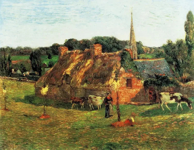 Løkkene i Lolichon og kirken i Pont-Aven - Paul Gauguin