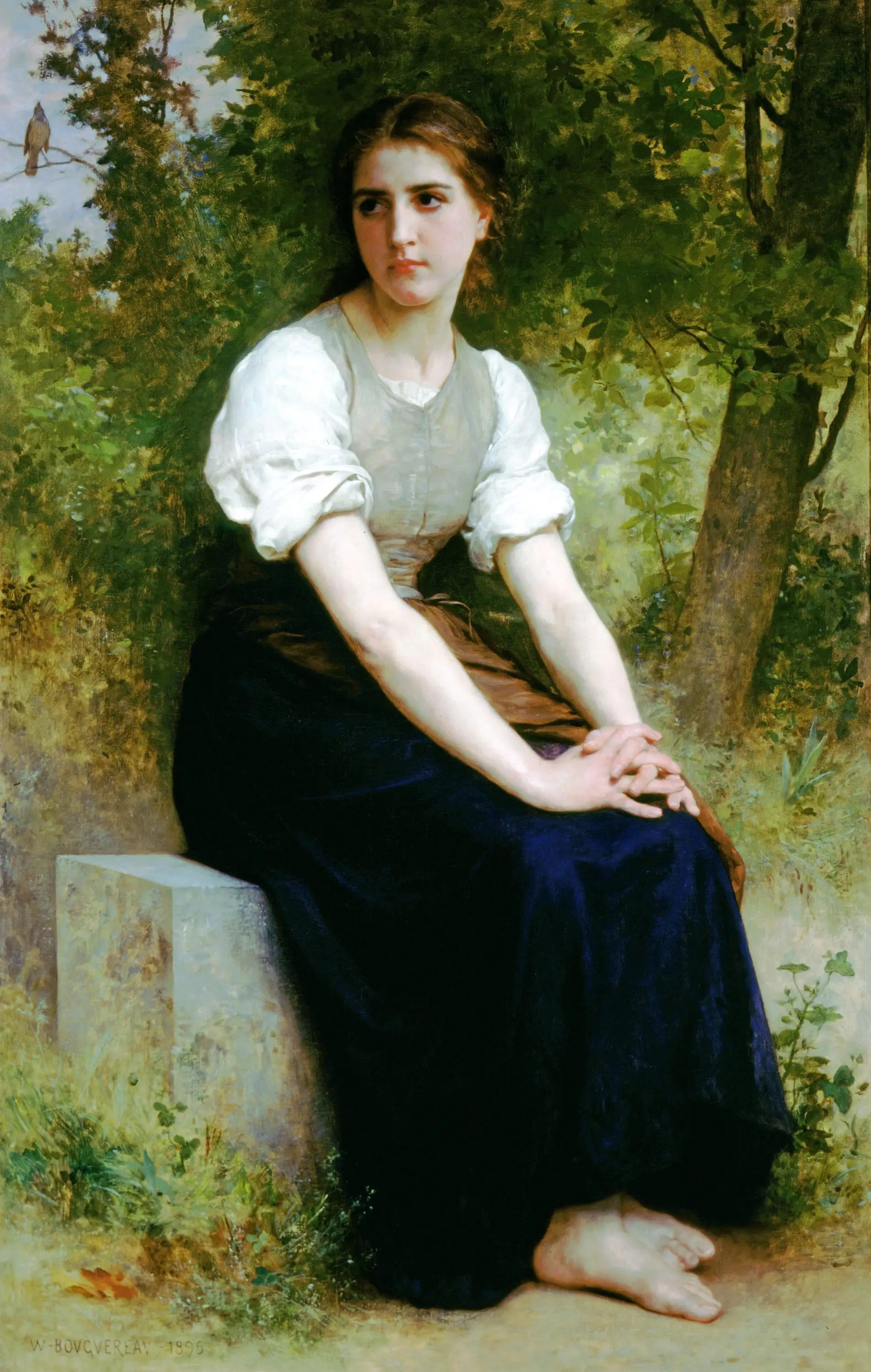 Le Chant du rossignol - Bouguereau image 1 copie peinte à la main à l’huile