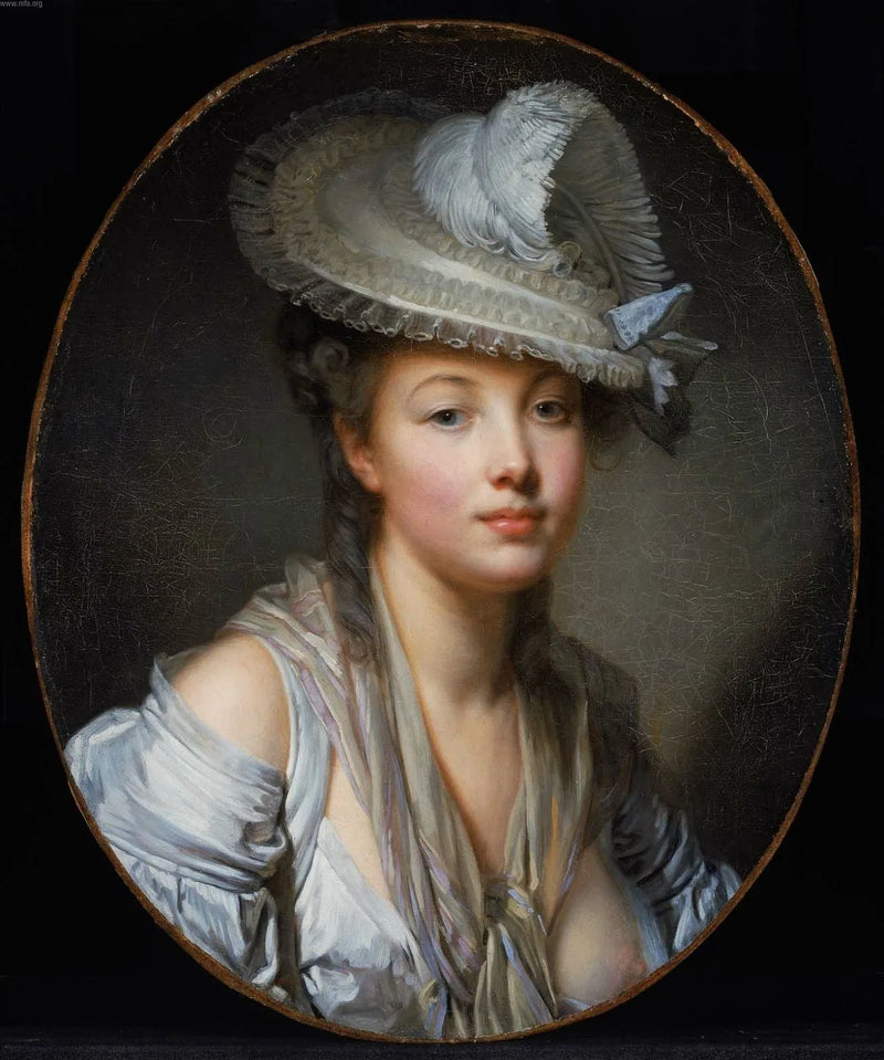 Den hvite hatten - Jean-Baptiste Greuze