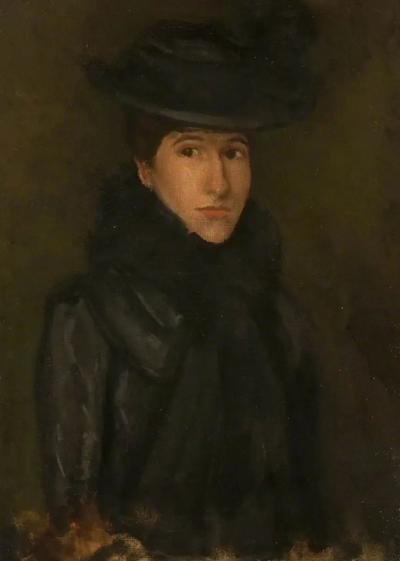 Den svarte hatten - Mademoiselle Rosalind Birnie Philip; 1900-1902 - James Abbott McNeill Whistler