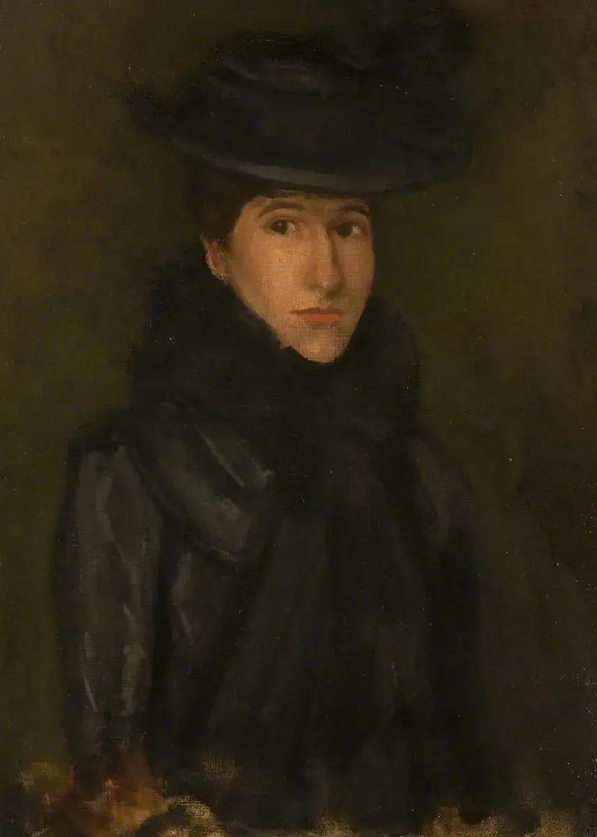 Den svarte hatten - Mademoiselle Rosalind Birnie Philip; 1900-1902 - James Abbott McNeill Whistler