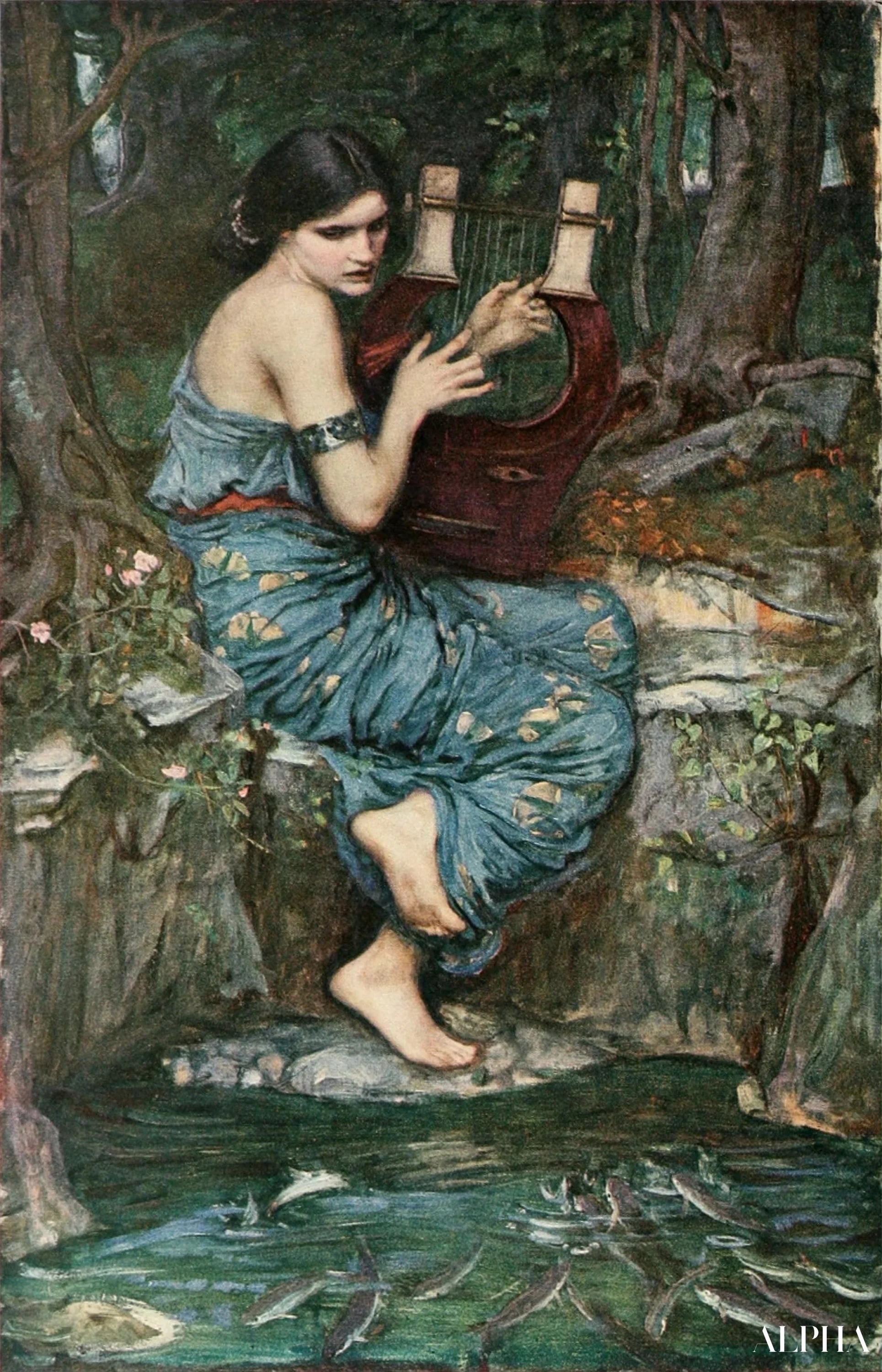 Reproduction du tableau « Le Charmeur - John William Waterhouse » par Alpha Reproduction en peinture à l’huile