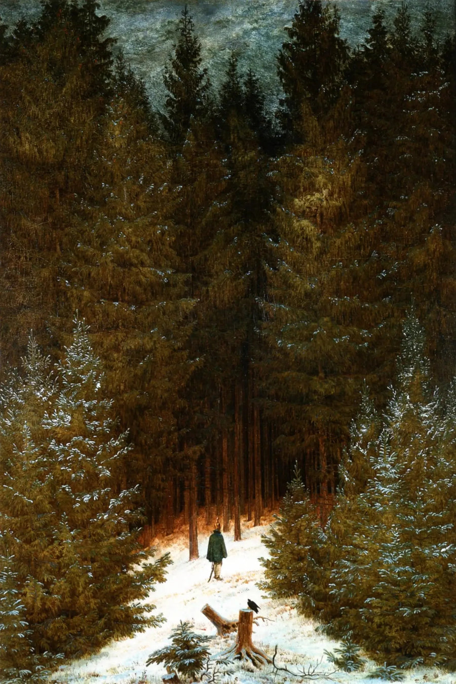 Jaktmannen i skogen - Caspar David Friedrich