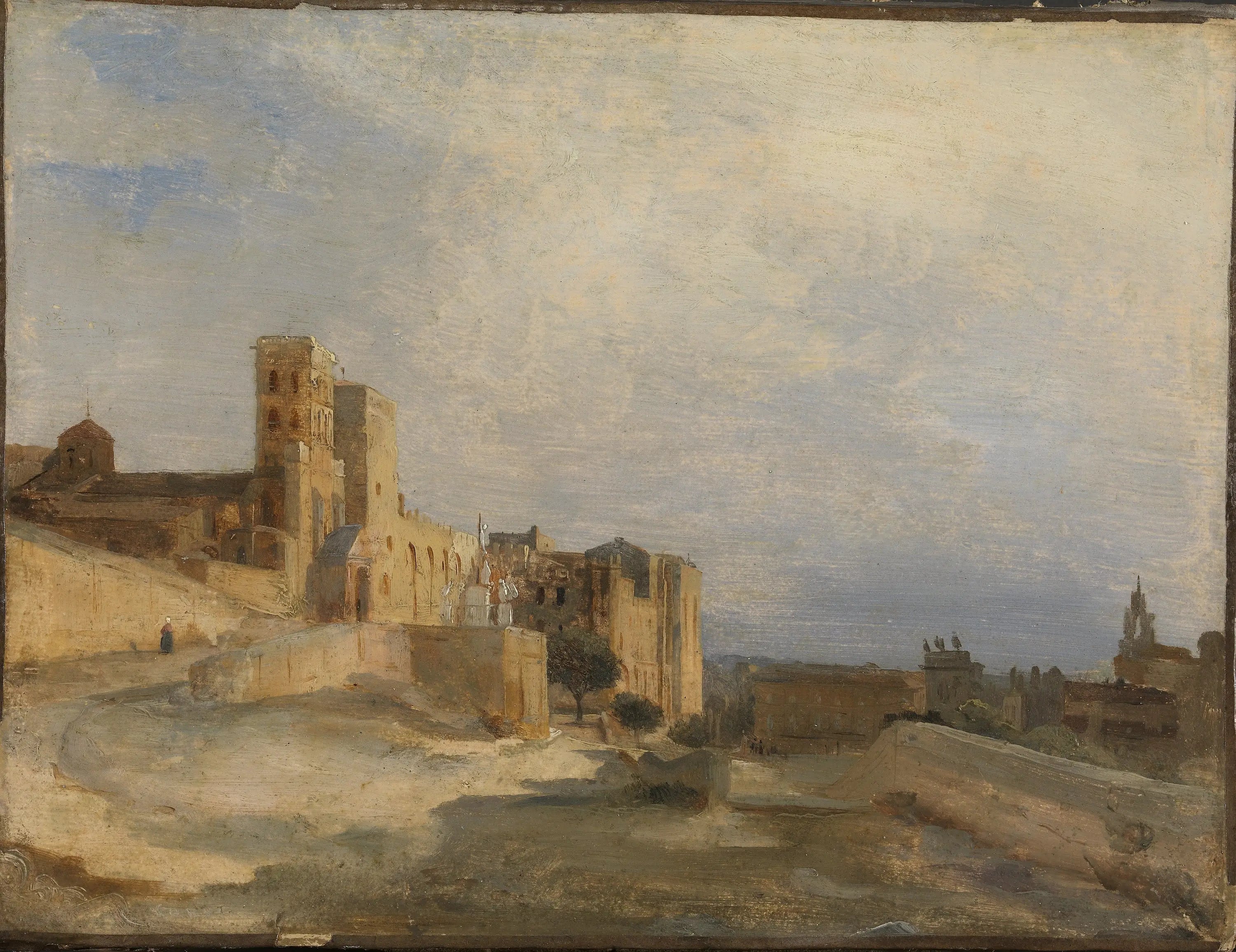 Le château des papes - Jean-Baptiste Camille Corot - Alpha Reproduction
