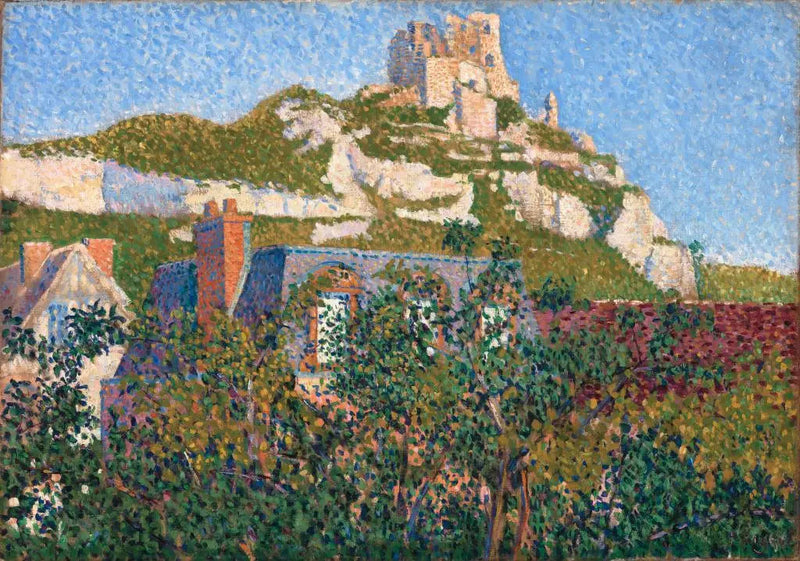 Slottet Gaillard, sett fra vinduet mitt, Petit-Andely - Paul Signac