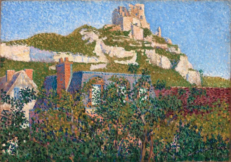 Slottet Gaillard, sett fra vinduet mitt, Petit-Andely - Paul Signac