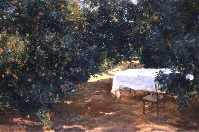 Stien i appelsinhagen, Alcira - Joaquín Sorolla