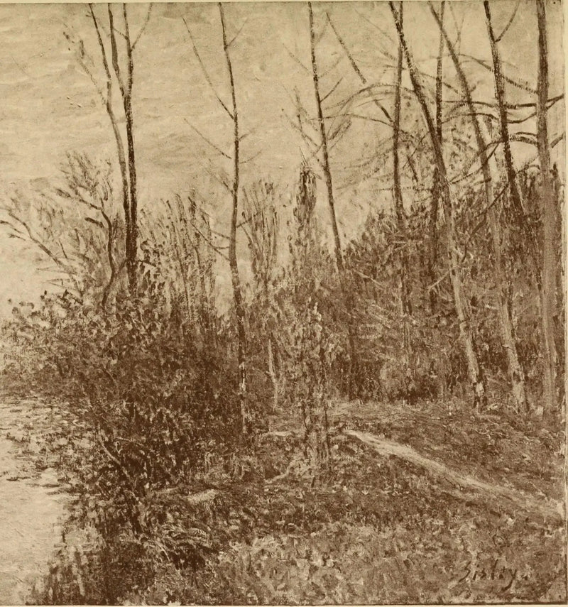 Stien til de små engene i By. Stormvær - Alfred Sisley