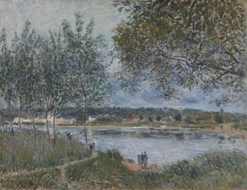 Den gamle fergeveien i By - Alfred Sisley