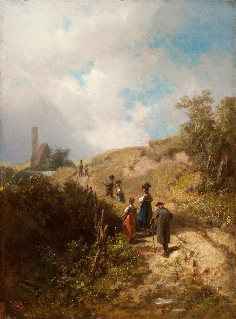 Veien til kirken - Carl Spitzweg