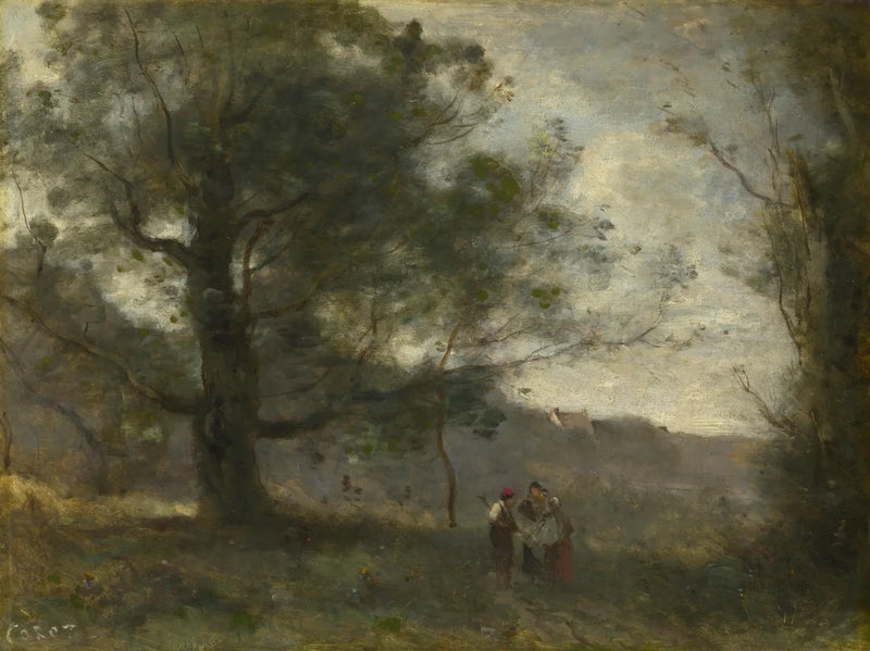 Eiketreet i dalen - Jean-Baptiste Camille Corot