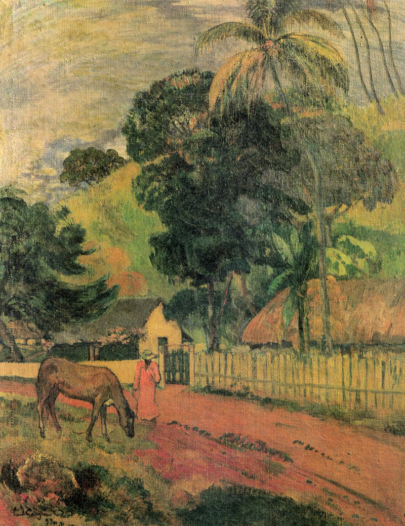 Hesten på stien - Paul Gauguin