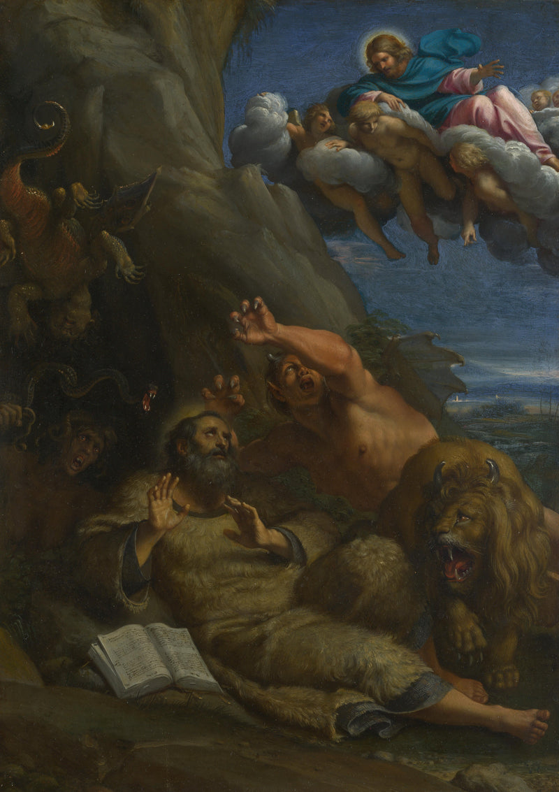 Kristus som åpenbarer seg for eremitt-helgenen Antonius - Annibale Carracci