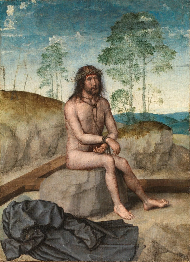 Kristus sittende på en kald stein - Juan de Flandes