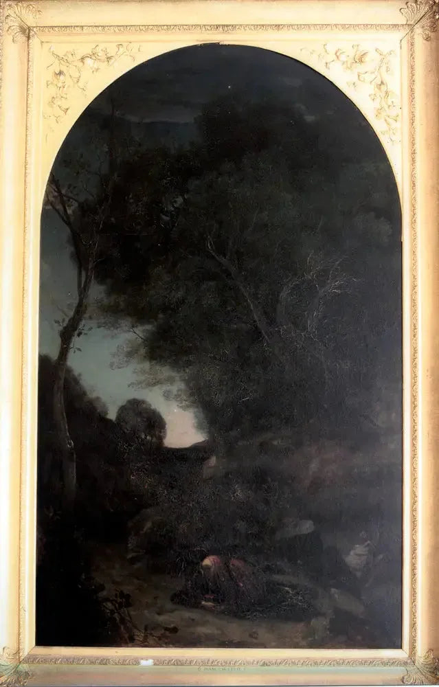 Kristus i Oljeberget-hagen - Jean-Baptiste Camille Corot