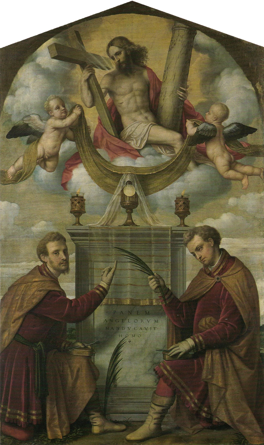 Kristus med nattverden og helgenene Côme og Damien - Alessandro Bonvicino