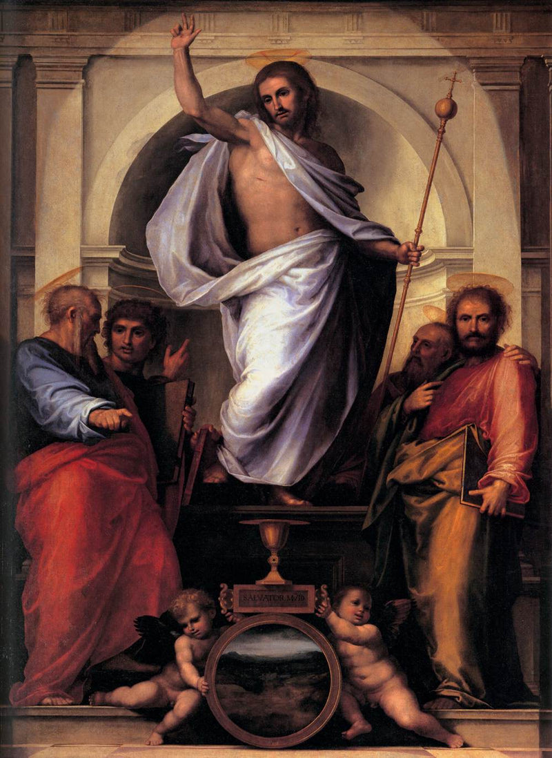 Kristus med de fire evangelistene - Fra Bartolomeo