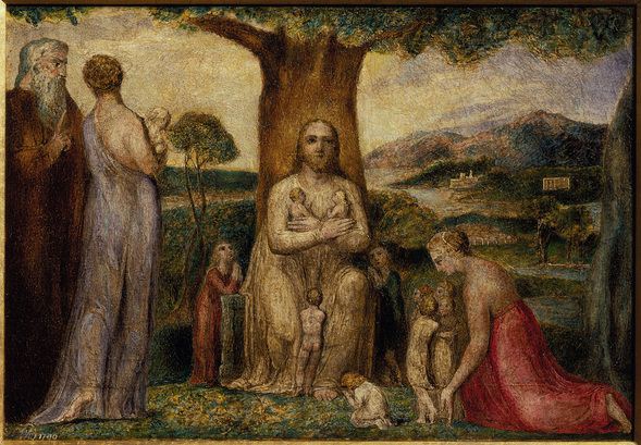 Kristus velsigner de små barna - William Blake