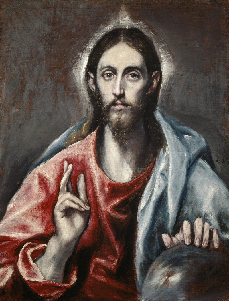 Den velsignende Kristus, verdens frelser - El Greco